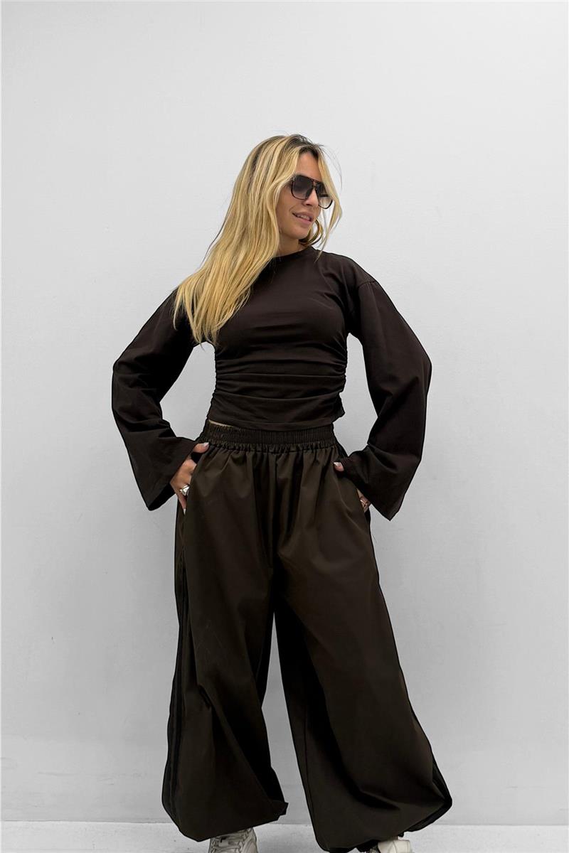 pantalone con elastico in vita e polsino marte